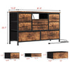 TV Stand with LED Light for 32-50" TVs, Media Console Table w/ 8 Drawers Bedroom