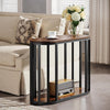 2-Tier End Table for Living Room, Industrial Narrow Side Table with Metal Frame