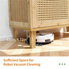Wooden Buffet Sideboard Rattan Storage Cabinet Display Organiser Cupboard 2 Door