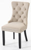 Plush Velvet Dining Chairs with Knocker 1 2 4 6 Black Grey Beige Stud Detailing