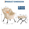 Comfy Lazy Chair with Footstool Relax Lounge Chair Accent Armchair Sofa Chair