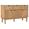Sideboard Kitchen Storage Cabinet Shelves Cupboard 114x43x73.5cm Solid Wood Pine