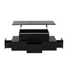 Black LED Lift Top Coffee Table w/ Drawers, Hidden Storage Living Room Furniture