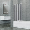 Shower Screen Over Bath Door Glass Enclosure Framed Fold Panel 800 mmx 1400 mm