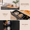 70L Kitchen Tilt Out Trash Cabinet Trash Can Cabinet-Black