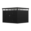 Galvanised Metal Garden Shed Outdoor Tool Storage House with Lockable Door Black