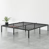 Double Metal Bed Frame Strong Platform Bed Frame Heavy Duty Black 153 x 203 cm