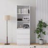 3 Tier Bookcase with Shelving Drawers for Storage Bookshelf Living Room Office