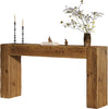 63-Inch Solid Wood Console Table, Farmhouse Entryway Sofa Table Behind Couch