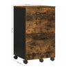 VASAGLE File Cabinet 2 Drawers Rolling Office Filing Cabinet + Wheels OFC040B01