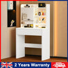 Vanity Table with Mirror 7 Shelves and 1 Large Drawer Wood Makeup Desk for Avouy