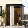Metal Steel Garden Shed 6x8ft,3x5ft Storage Sheds Lockable Outdoor Tool House