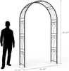 Metal Garden Arch Trellis with Ground Stake Wedding Archway for Climbing Plant