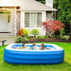 Inflatable Paddling Pool, 3 Rings Large Rectangular Family Swimming Center for K