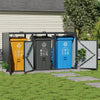 Outside Metal Bin Shed Triple Wheelie Bin Storage Cover Rubbish Dustbin Shed UK