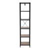 Wood Bookcase Bookshelf Plant Stand 6 Tier Shelves Shelving Storage Steel Frame