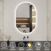 Oval LED Bathroom Mirror Adjustable LED Colors Anti-fog Dimming&Memory Function