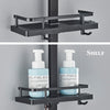 Exposed Shower Taps Mixer Valve Black Bathroom Square Twin Head Bar Shower Set