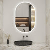 Oval LED Bathroom Mirror Adjustable LED Colors Anti-fog Dimming&Memory Function