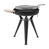 Steel Fire Pit Garden BBQ Grill Wood Log Charcoal Outdoor Heating Cooking Bowl