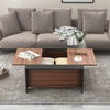 Square Coffee Table Lift Top Sliding Hidden Storage Drawer Tea Desk Living Room