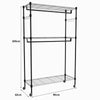 Heavy Duty Metal Double Rail Clothes Garment Hanging Rack Shelf Display Stand UK