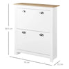 Narrow Shoe Cabinet Hallway Modern Cupboard Storage Flip Drawer Doors Shelf Unit