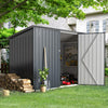 Galvanized Steel Garden Storage Shed Metal Lockable Outdoor Bike Shed with Doors