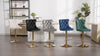 Velvet Swivel Bar Stools Set of 2 Swivel Kitchen Barstools Bar Chairs Grey Black