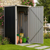 3-10FT Galvanised Garden Storage Shed Outdoor Apex /Pent Roof Log Tool House Box