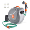 Hose Reel 20m Wall Mounted Hose Reel Retractable Auto Rewind 180° Pivot