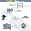 10 x 10 FT Heavy-duty Easy Setup Commercial Tent w/ Wheeled Bag