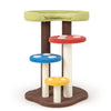 3-In-1 Cat Tree 3 Full-Wrapped Sisal Posts Removable Mat and Platforms-Multicolo