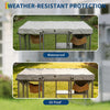 76in Large Walk-in Catio Outdoor Cat Enclosure Pen Run w/ Waterproof Cover Roof