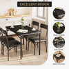 Dining Table Set with 2/4 Chairs, Modern Design for Kitchen, Home, Patio, Garden