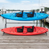 Freestanding Kayak Storage Rack with 6 Lockable Wheels-Black