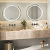 76CM Defog Shatterproof Wall Mounted LED Lighted Mirror Bathroom Mirror