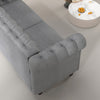 Large 2 seater Chesterfield Style Button Sofa Couch Linen Fabric Settee Victoria