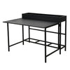 Black Aluminium Space-Saving Balcony Bistro Set with Folding Chairs & Pla FTR216