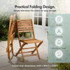 Wooden Garden Chairs Set of 2, Folding Acacia Hardwood Chairs, Vonhaus