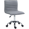 Armless Mid-Back Adjustable Office Chair with 360 Swivel Light Grey
