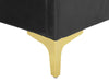 Velvet EU Super King Size Bed Black LIMOUX