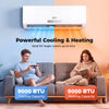 9000 BTU Ductless Wall-Mounted AC Unit with Remote Control
