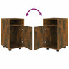 Side Cabinet with Smoked Oak 33x38x60 Engineered Wood K6T2