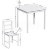 Solid Wooden Dining Table and 2 4 Chairs Set Home Kitchen Furniture