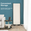 4 Panel Room Divider Folding Privacy Dividers Room Partition on Wheels-White