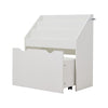 Kids Bookshelf Toy Organiser with Storage Drawer Mobile Children Bookcase White