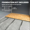 8 x 6ft Garden Shed Storage w/ Foundation Kit, Vents, Grey