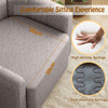 Modern Upholstered Sherpa Swivel Barrel Chair Bedroom ArmchairGrey