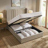 Dusk Madison Oatmeal Linen Look Super King Ottoman Storage Bed RRP £479